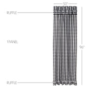 Annie Buffalo Black Check Ruffled Panel 96x50