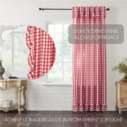 Annie Buffalo Red Check Ruffled Panel 96x50