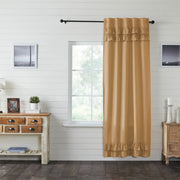 Simple Life Flax Khaki Ruffled Panel 96x40