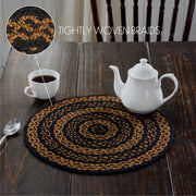 Black & Tan Jute Trivet 15