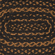 Black & Tan Jute Oval Placemat 12x18