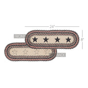 Colonial Star Jute Oval Runner 8x24