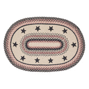 Colonial Star Jute Rug Oval w/ Pad 24x36