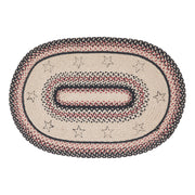 Colonial Star Jute Rug Oval w/ Pad 24x36