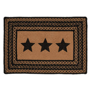 Farmhouse Jute Rug Rect Stencil Stars w/ Pad 20x30