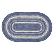 Great Falls Blue Jute Rug Oval w/ Pad 36x60