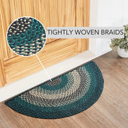Pine Grove Jute Rug Half Circle w/ Pad 16.5x33