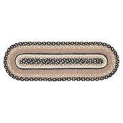 Sawyer Mill Charcoal Creme Jute Oval Runner 8x24