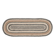 Sawyer Mill Charcoal Creme Jute Oval Runner 13x36