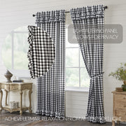 Annie Buffalo Black Check Ruffled Panel Set of 2 96x50