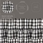 Annie Buffalo Black Check Ruffled Panel Set of 2 96x50