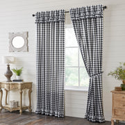 Annie Buffalo Black Check Ruffled Panel Set of 2 96x50