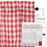 Annie Buffalo Red Check Panel Set of 2 96x50
