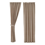 Sawyer Mill Charcoal Plaid Panel Set of 2 96x40