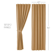 Simple Life Flax Khaki Panel Set of 2 96x40