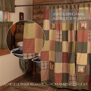 Tea Cabin Shower Curtain Patchwork 72x72