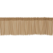 Tobacco Cloth Khaki Valance Fringed 16x72