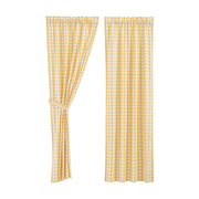 Annie Buffalo Yellow Check Panel Set of 2 84x40