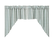 Annie Buffalo Green Check Swag Set of 2 36x36x16