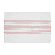 Antique White Stripe Coral Indoor/Outdoor Placemat Set of 6 13x19