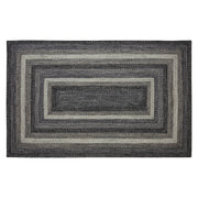 Sawyer Mill Black White Jute Rug Rect w/ Pad 60x96