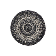 Sawyer Mill Black White Jute Trivet 8 inch Diameter