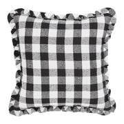 Annie Black Check Pumpkin Pillow 12x12