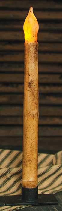 Burnt Ivory Taper Candle - 11"