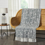 Silhouette Pumpkin Grey Throw 50x60