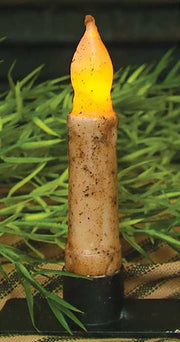 Burnt Ivory Timer Taper Candle - 4"