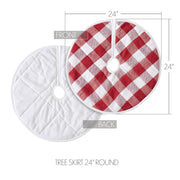 Annie Red Check Tree Skirt 24