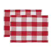 Annie Red Check Placemat Set of 2 13x19