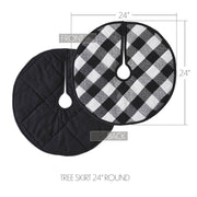 Annie Black Check Tree Skirt 24