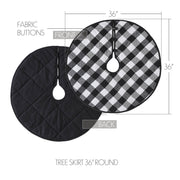 Annie Black Check Tree Skirt 36