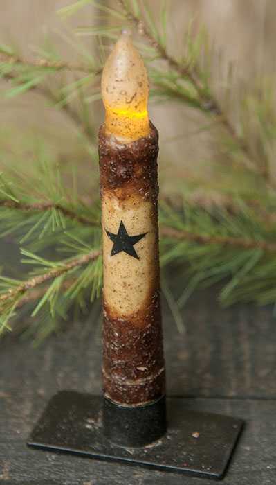 Burnt Mustard Star Taper - 6" Timer