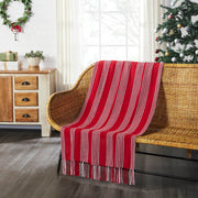 Arendal Red Stripe Woven Throw 50x60