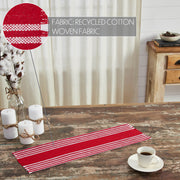 Arendal Red Stripe Runner Fringed 8x24