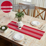 Arendal Red Stripe Runner Fringed 12x36