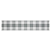 Harper Plaid Green White Runner Fringed 12x60