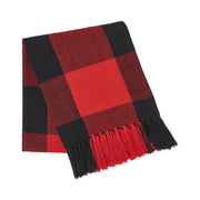 Harper Red Black Buffalo Check Woven Throw 50x60