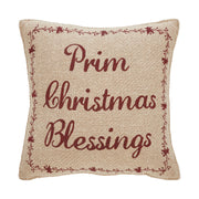 Gable Prim Christmas Blessings Pillow 12x12