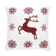 Scandia Snowflake Red White Pillow 16x16