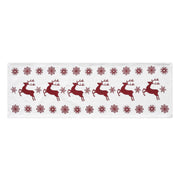 Scandia Snowflake Red White Runner 12x36