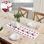 Scandia Snowflake Red White Runner 12x36