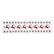 Scandia Snowflake Red White Runner 12x48