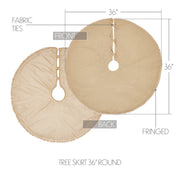 Yuletide Burlap Tan Tree Skirt 36