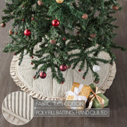 Sawyer Mill Charcoal Ticking Stripe Tree Skirt 36