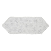 Yuletide Burlap Antique White Snowflake Runner 8x24