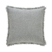 Yuletide Burlap Dove Grey Snowflake Let It Snow Pillow 12x12