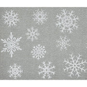 Yuletide Burlap Dove Grey Snowflake Placemat Set of 2 13x19